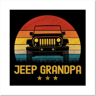 Vintage Jeep Jeep Grandpa Jeep men Jeeps Lover Posters and Art